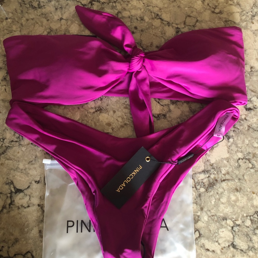 PINKCOLADA BANDEAU BIKINI SET
